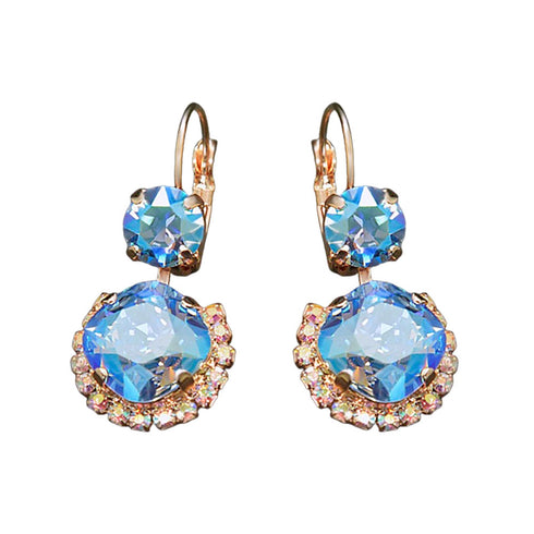 Auskarai "Klaris VI (Šviesiai safyro blizgesys)" su Swarovski™ kristalais